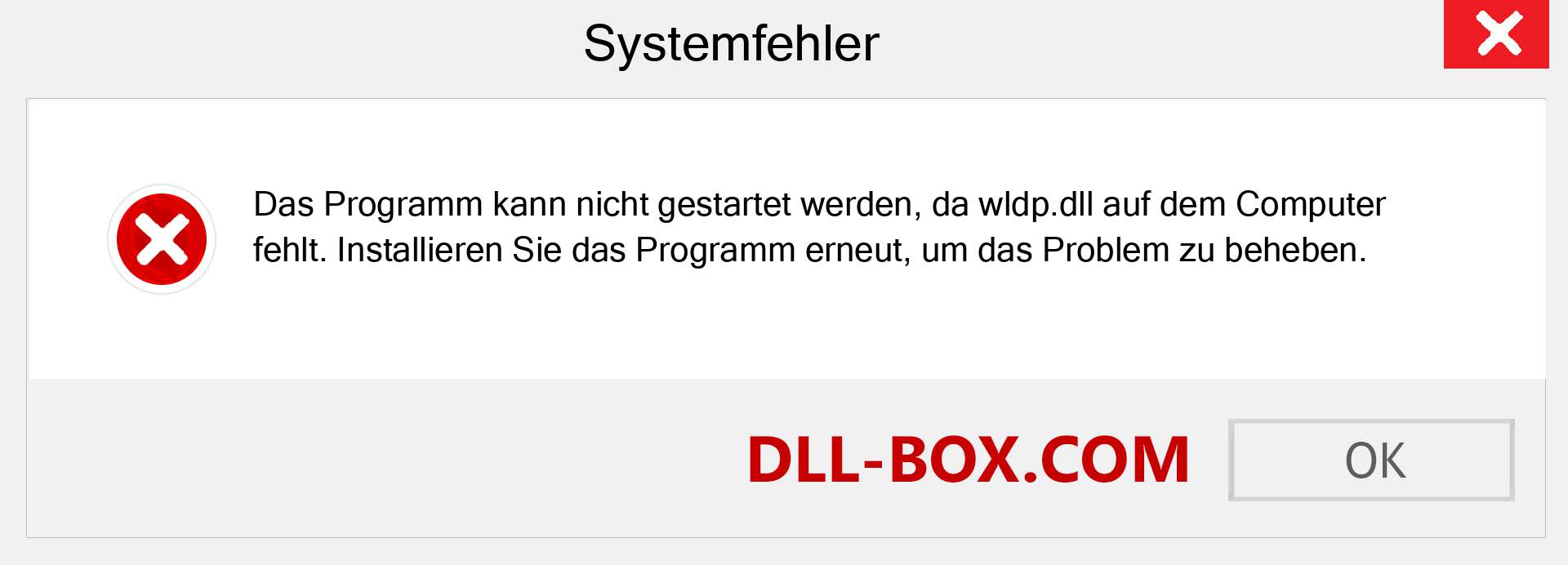 wldp.dll-Datei fehlt?. Download für Windows 7, 8, 10 - Fix wldp dll Missing Error unter Windows, Fotos, Bildern