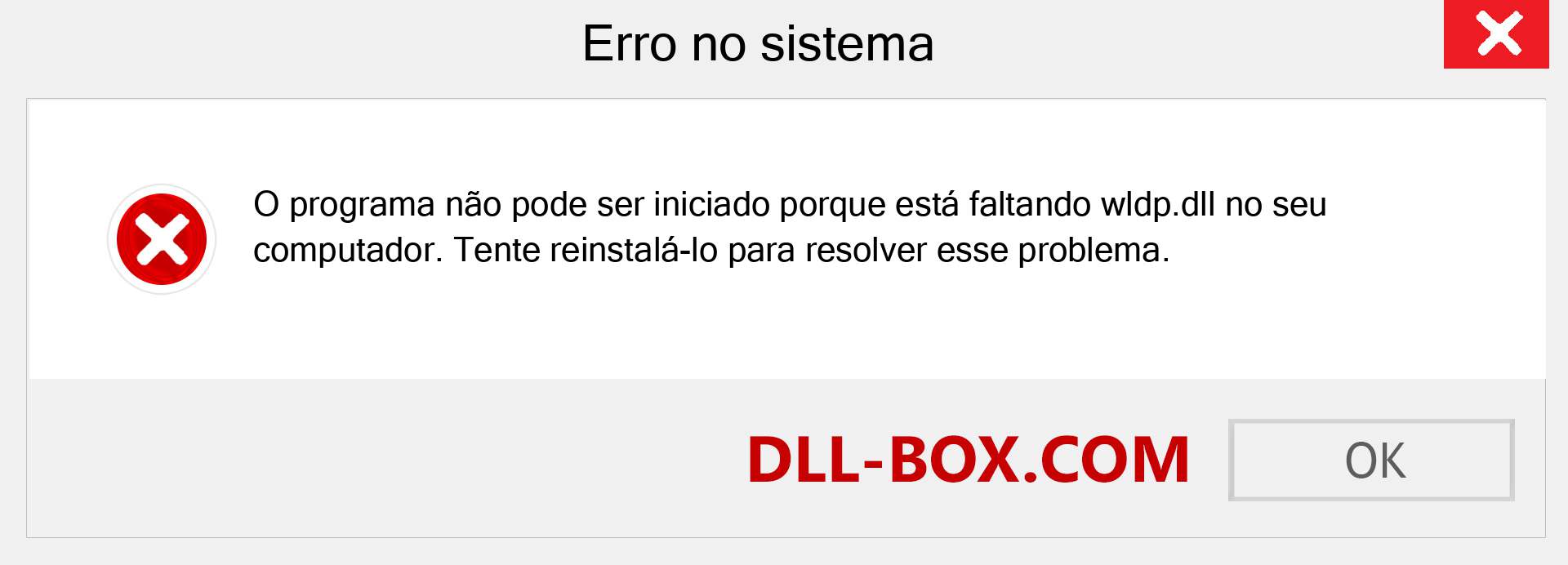 Arquivo wldp.dll ausente ?. Download para Windows 7, 8, 10 - Correção de erro ausente wldp dll no Windows, fotos, imagens